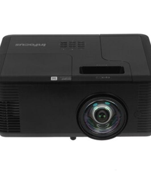 Проектор InFocus IN0046ST DLP, WXGA, 4300 lm, 30 000:1, 0.521:1, 2xHDMI 1.4, VGA in/out, Composite Video, 3.5мм in/out, USB-A, RS-232, RJ-45, лампа 15 000ч.(ECO mode), 10W, 27дБ, 2,9 кг, PJ-Link, БЕЛЫЙ
