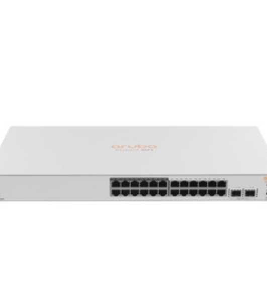 Коммутатор HPE Instant On 1830 24G 2SFP 12PoE+ 195W, 12×1 Гбит/с PoE+ + 2×1 Гбит/с SFP, настраиваемый