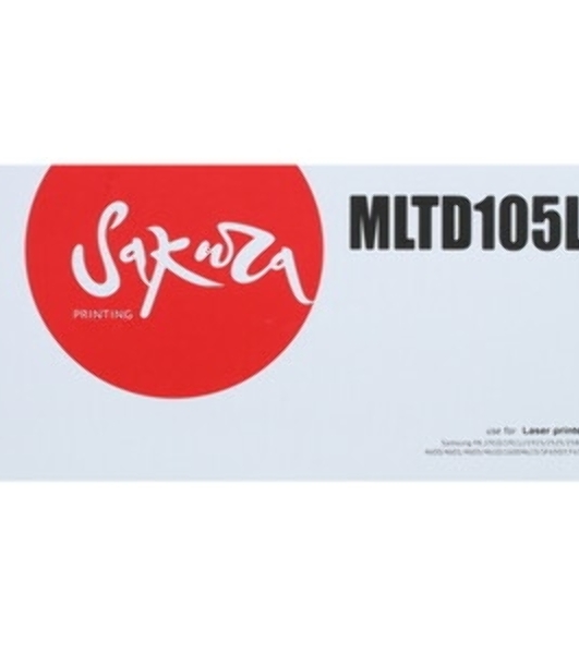 Картридж лазерный Sakura MLTD105L для Samsung ML1910/1911/1915/2525/2580/4600/4601/4605/4610/16004623/SF650/65, черный, 2500 к.