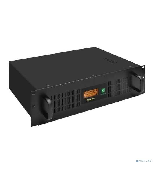 Источник бесперебойного питания ExeGate EX293056RUS ServerRM UNL-1500.LCD.AVR.2SH.4C13.RJ.USB.3U 1500VA/900W, LCD, AVR, 2*Schuko+4*C13, RJ45/11, USB, 3U, установка в стойку, черный