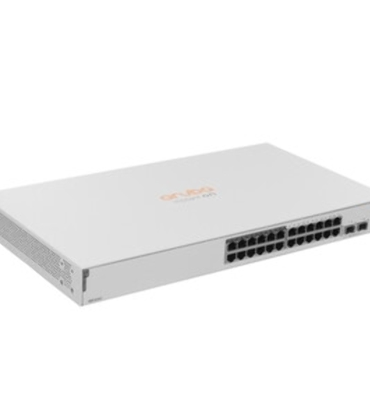 Коммутатор HPE Instant On 1830 24G 2SFP 12PoE+ 195W, 12×1 Гбит/с PoE+ + 2×1 Гбит/с SFP, настраиваемый