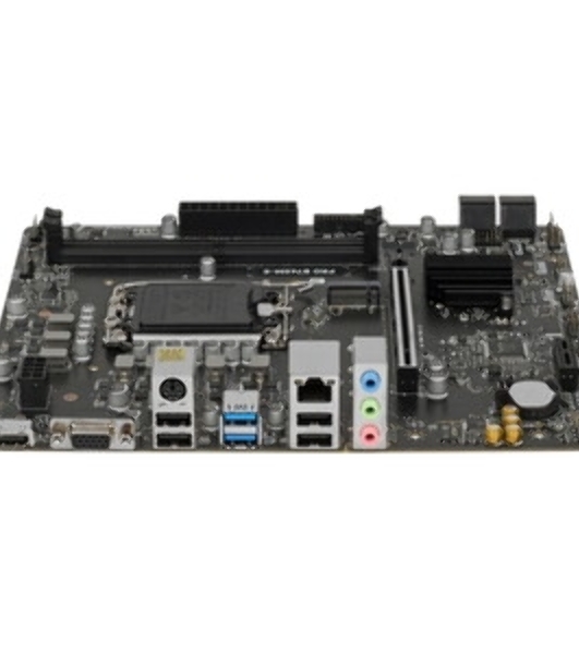 Материнская плата MSI PRO B760M-E, LGA 1700, Intel B760, 2xDDR5, 4xSATA, 1xM.2, 1xPCIe 4.0 x16, 1xPCIe 4.0 x1, 1xHDMI, 1xVGA, 1x1Gb LAN, 2xUSB-A 3.2 Gen 1, 4xUSB-A 2.0, 3x3.5 мм, 7.1, mATX