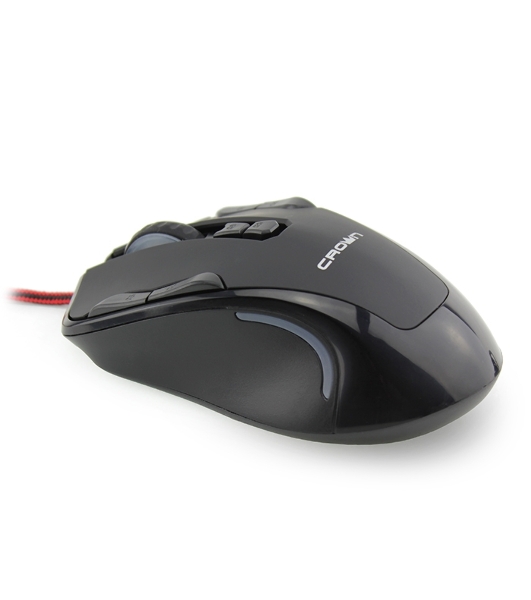 Мышь проводная Crown Gaming CMXG-804 черный, 2000 dpi, USB, кнопки - 9