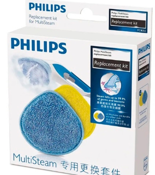 Насадки для паровых очистителей Philips Насадки для паровых очистителей Philips/Сменные насадки из микрофибры для паровых очистителей FC7008, FC7012