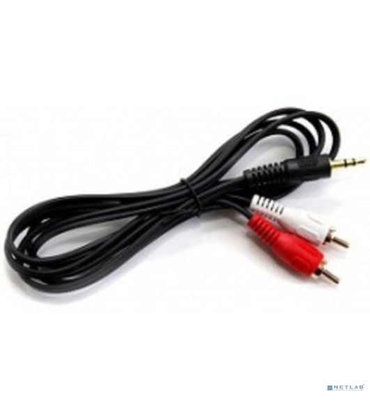 Кабель аудио Exegate 3.5мм Jack M - 2xRCA M 2м позолоченные разъемы