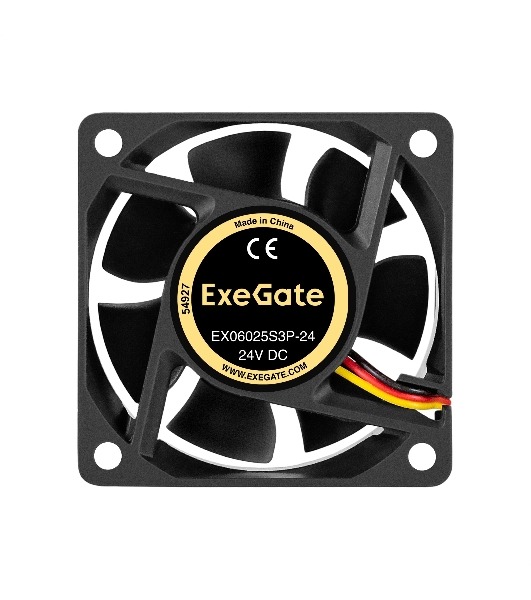 Вентилятор для корпуса ExeGate EX06025S3P-24 черный, 60 мм, 5000 об/мин, 34.5 дБ, 3 pin