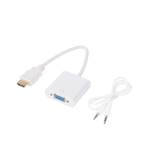 Переходник штекер Rexant HDMI - гнездо VGA, провод + шнур стерео 3,5 мм