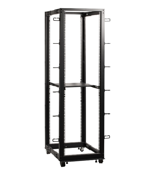 Стойка двухрамная Lanmaster TWT-RACK2-42U-ADJ 42U 480ммX560мм 1000кг черный