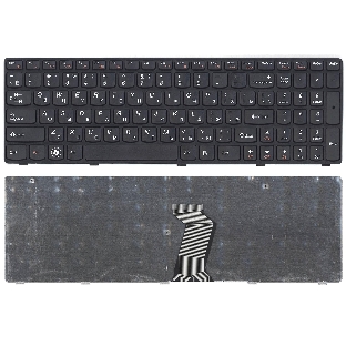 Клавиатура для ноутбука Lenovo Ideapad G580 G585 Z580 Z585 Z780 G780 черная с черной рамкой