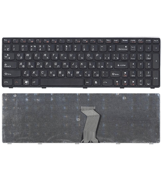 Клавиатура для ноутбука Lenovo Ideapad G580 G585 Z580 Z585 Z780 G780 черная с черной рамкой