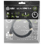 Кабель аудио-видео Cactus CS-HDMI.1.4-1 HDMI (m)/HDMI (m) 1м. позолоченные контакты черный, фото3