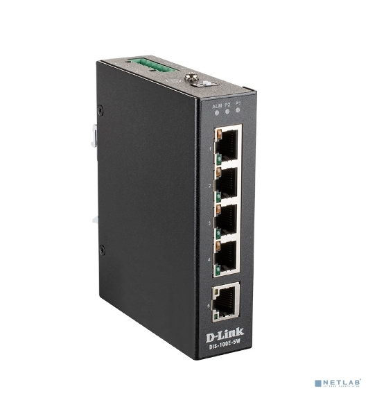 Коммутатор D-Link DIS-100E-5W/A1A, 5×100 Мбит/с, неуправляемый