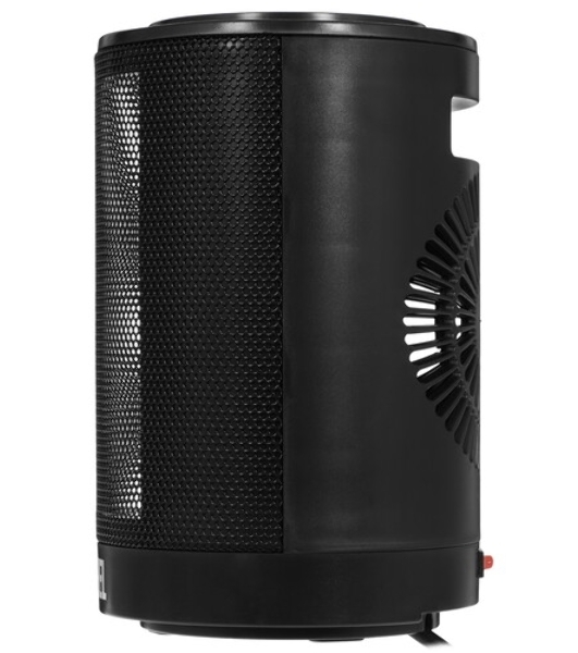 Тепловентилятор керамический Denzel DTFC-1200, черный, 600/1200 Вт, 12 м2, 3 режима, термостат