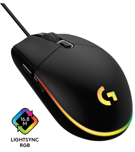 Мышь проводная Logitech G102 LIGHTSYNC черный, 8000 dpi, USB, кнопки - 6