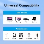 Внешняя звуковая карта Vention USB c регулятором громкости Черная, фото11