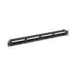 Панель коммутационная Rexant с кабельным органайзером 19', 1U, 24 порта, UTP, RJ-45, CAT 6 PRO, фото 1
