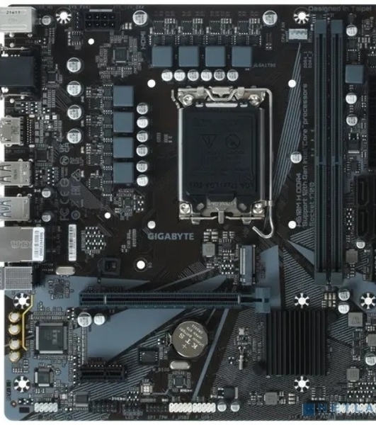 Материнская плата Gigabyte H610M-H DDR4, LGA 1700, Intel H610, 2xDDR4, 4xSATA, 1xM.2, 1xPCIe 4.0 x16, 2xPCIe 3.0 x1, 1xVGA, 1xHDMI, 1x1Gb LAN, 4xUSB-A 5Gbps, 2xUSB-A 2.0, 1xPS/2, 3x3.5 мм, 7.1, mATX
