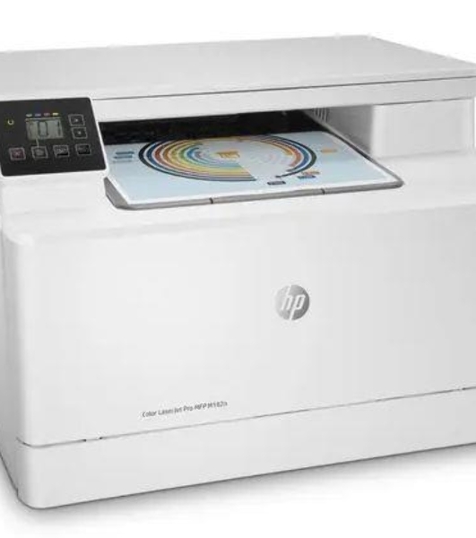 МФУ лазерное HP Color LaserJet Pro MFP M182n (7KW54A), A4, цветной, печ. до 16 стр/мин., 600 x 600 dpi (печать) 1200x1200dpi (скан.), USB, RJ-45, Air Print, Mopria