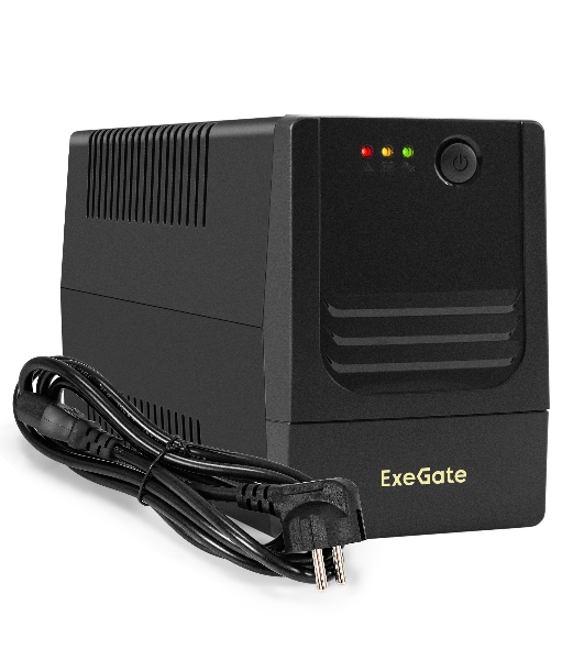 Источник бесперебойного питания ExeGate Power NB-850.LED.AVR.4C13 (850VA/510W, LED, AVR, 4*C13, батарея 12V 9Ah, черный)