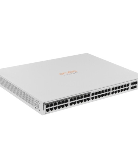 Коммутатор HPE Aruba Instant On 1830 48G 24p Class4 PoE 4SFP 370W, 24×1 Гбит/с PoE+ + 4×1 Гбит/с SFP, настраиваемый
