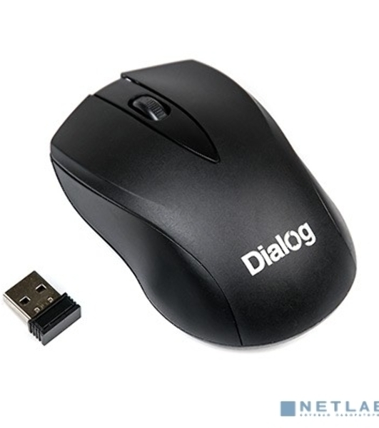 Мышь беспроводная Dialog Comfort MROC-15U черный, 1200 dpi, радиоканал, USB, кнопки - 3