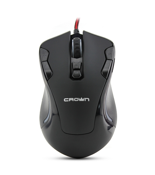 Мышь проводная Crown Gaming CMXG-804 черный, 2000 dpi, USB, кнопки - 9