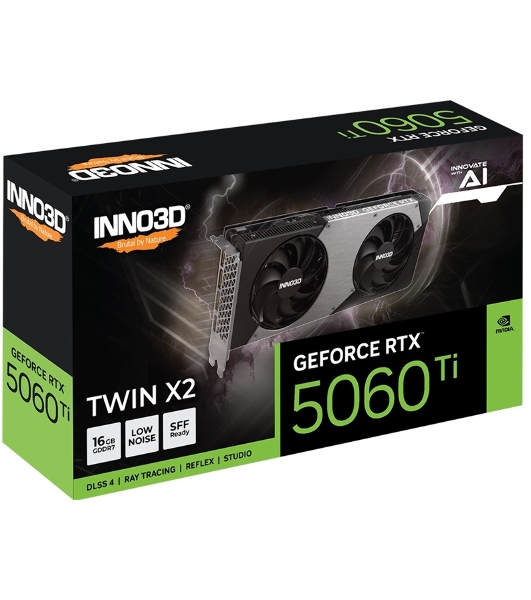 Видеокарта INNO3D RTX 5060Ti TWIN X2 16Gb GDDR7 128bit 3xDP HDMI 2FAN RTL
