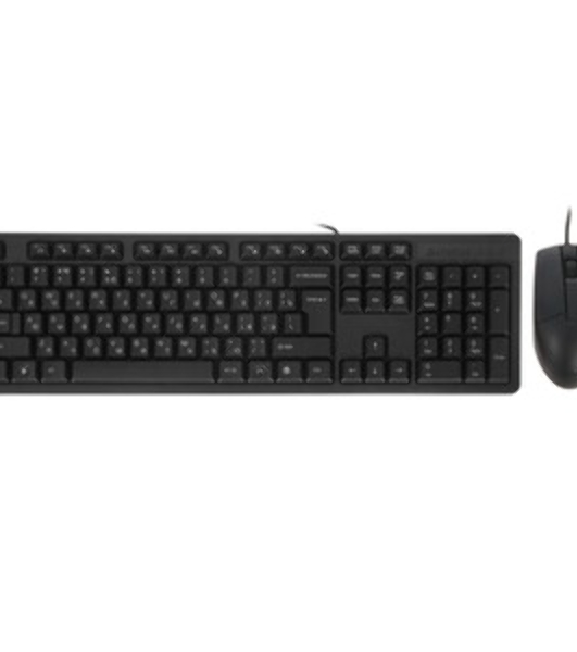 Комплект клавиатура+мышь A4Tech KK-3330S проводной, USB, 1200 DPI, чёрный