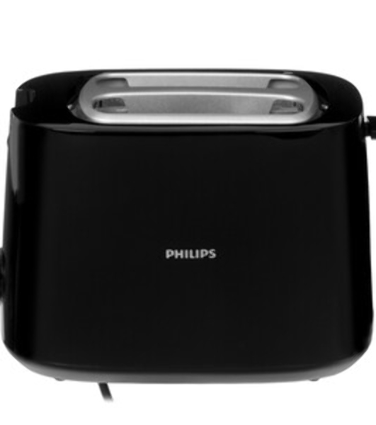 Тостер Philips HD2581/90 черный, 830 Вт, 2 слота
