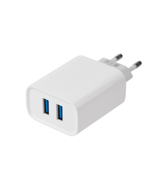 Сетевое зарядное устройство Rexant 2 x USB, 5V, 2.4 A, белое