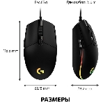 Мышь проводная Logitech G102 LIGHTSYNC черный, 8000 dpi, USB, кнопки - 6, фото28