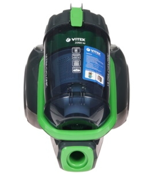 Пылесос Vitek VT-8130 черный/зеленый, 450/2200 Вт, уборка сухая, пылесборник контейнер 3,5 л