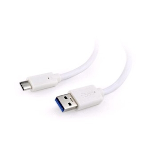 Кабель USB Cablexpert CCP-USB3-AMCM-1M-W, USB3.0 AM/USB Type-C, 1м, белый, пакет
