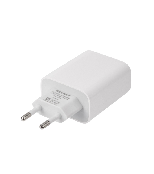 Сетевое зарядное устройство Rexant 2 x USB, 5V, 2.4 A, белое
