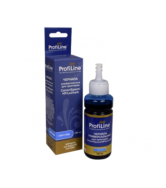 Чернила ProfiLine Premium для принтеров Canon/Epson/HP/Lexmark Light Cyan 100 мл водн ProfilLine