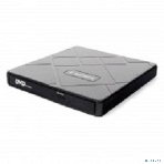Оптический привод внешний со встроенным кардридером и хабом Gembird DVD-USB-04 пластик, черный, фото 1