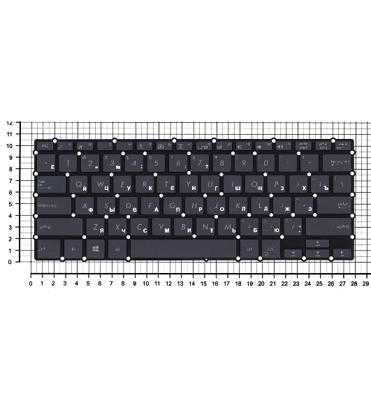 Клавиатура для ноутбука Asus NovaGo TP370QL черная