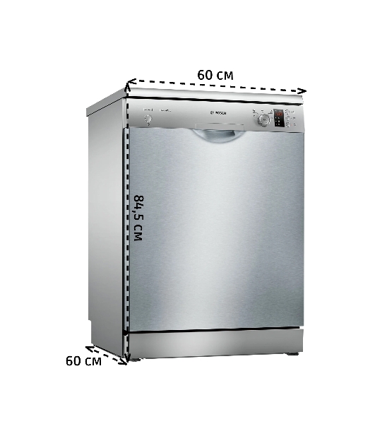 Посудомоечная машина Bosch SMS25AI05E, серебристый, 60 см, 12 компл., сушка конденсационная, 48 дБ, класс A++