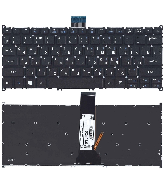 Клавиатура для ноутбука Acer Aspire V5-122P черная с подсветкой