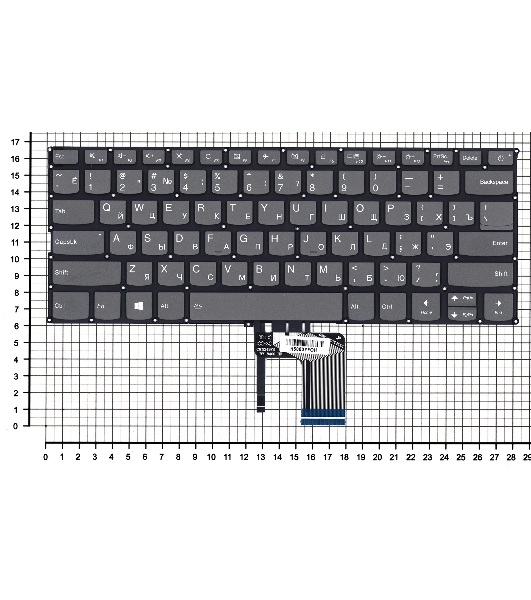 Клавиатура для ноутбука Lenovo Ideapad 720S-14IKB черная с подсветкой