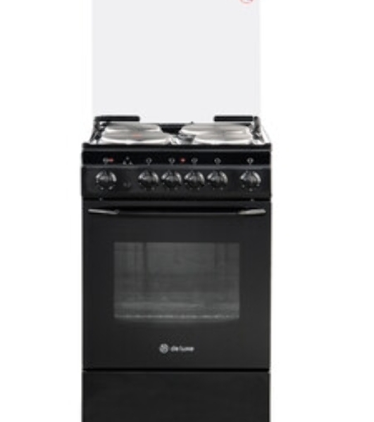 Плита электрическая De Luxe 5004.10э (кр)-001 черный, конфорок 4 шт, духовка 43 л, 50 см x 85 см x 50 см