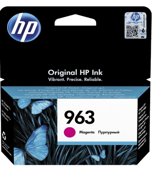 Картридж струйный HP 963 3JA24AE пурпурный (700 стр) для HP OfficeJet Pro 901x/902x