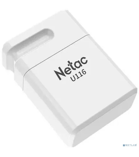 Флешка USB Netac U116 (NT03U116N-008G-20WH), 8Gb, USB 2.0, R/W 70/30, белый