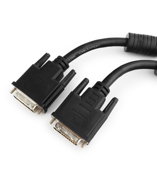 Кабель DVI-D single link Gembird/Cablexpert, 19M/19M, 1.8м, черный, экран, феррит.кольца, пакет (CC-DVI-BK-6)