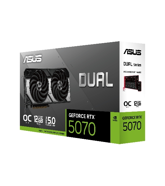 Видеокарта Asus DUAL-RTX 5070-O12G RTX 5070 12Gb 192bit GDDR7 2542/28000 HDMIx1 DPx3 HDCP Ret