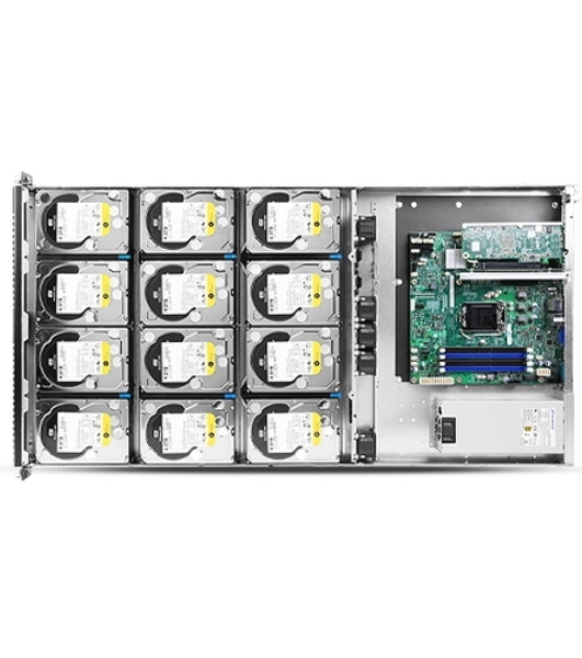 Корпус RM14500H01*13640 1U,12BAY HDD,W/REAR WINDOW+MINI SAS CABLE,SINGLE(CHENBRO,SR/SK),REV.';A01';
