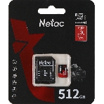 Флеш карта MicroSD card Netac P500 Extreme Pro 512Gb, retail version w/SD adapter, фото8