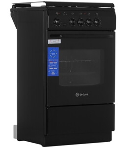 Плита электрическая De Luxe 5004.13э (кр)-001 черный, конфорок 4 шт, духовка 43 л, 50 см x 85 см x 50 см