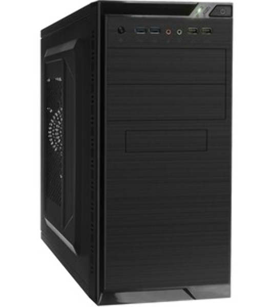 Компьютерный корпус Minitower ExeGate QA-412U Black, mATX, (XP500, Black, 120мм), 2хUSB+2хUSB 3.0, Audio