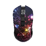 Мышь беспроводная Qumo Fractal M25 черный, 1600 dpi, радиоканал, USB, кнопки - 4, фото 1